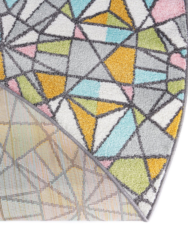 Multicolor 3' 3 x 3' 3 Whimsy Kids Round Rug