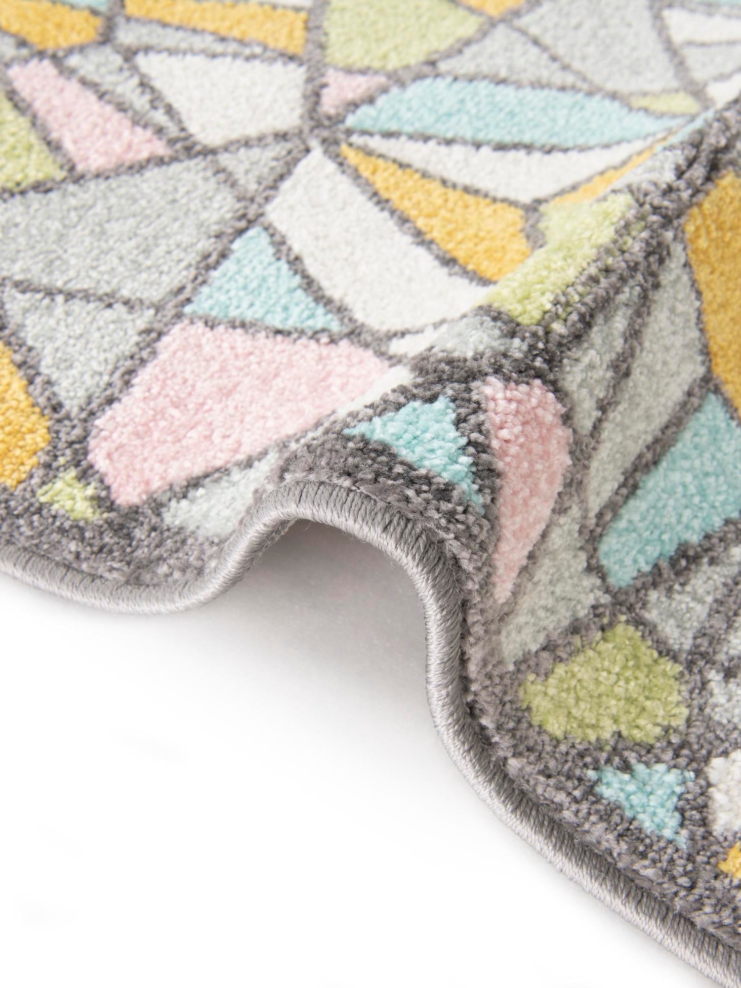 Multicolor 3' 3 x 3' 3 Whimsy Kids Round Area Rug for Baby Nursery, Toddler Playroom, Bedrooms