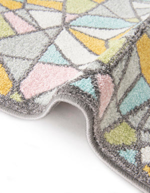 Multicolor 3' 3 x 3' 3 Whimsy Kids Round Rug