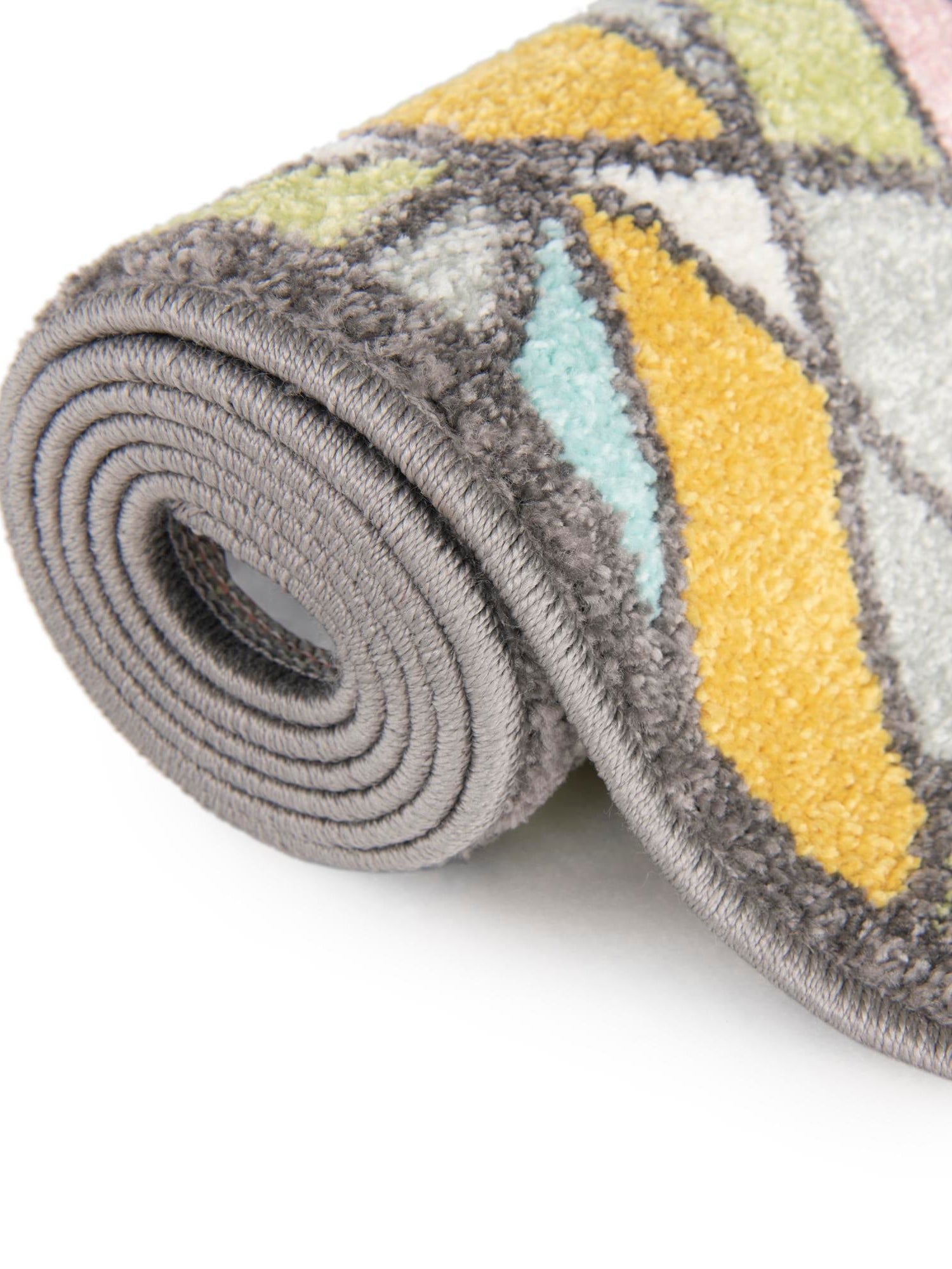 Multicolor 6' 1 x 6' 1 Whimsy Kids Round Area Rug for Baby Nursery, Toddler Playroom, Bedrooms