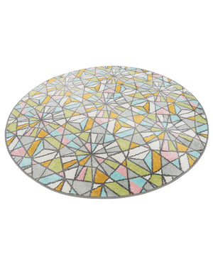 Multicolor 6' 1 x 6' 1 Whimsy Kids Round Rug