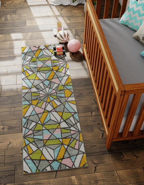 Multicolor 2' 2 x 6' 1 Whimsy Kids Runner Rug