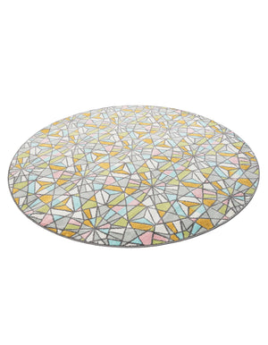 Multicolor 8' x 8' Whimsy Kids Round Rug