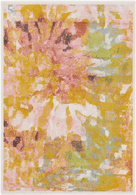 Multicolor 4' 1 x 6' 1 Whimsy Kids Rectangle Area Rug for Baby Nursery, Toddler Playroom, Bedrooms