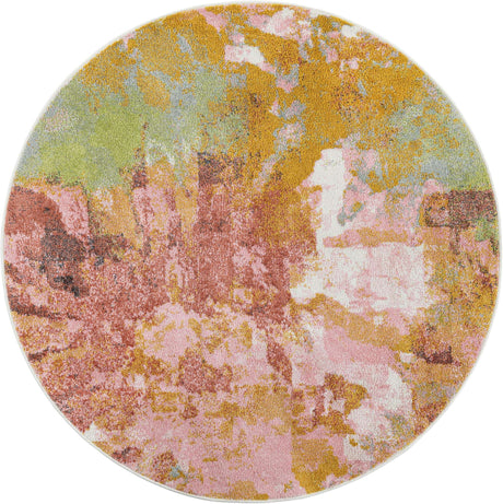 Multicolor 5' 1 x 5' 1 Whimsy Kids Round Rug
