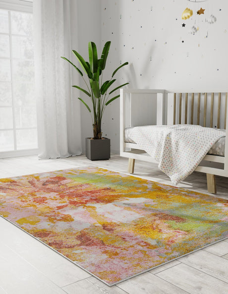 Multicolor 7' 10 x 10' Whimsy Kids Rectangle Area Rug for Baby Nursery, Toddler Playroom,  Bedrooms Playful Fun Design Easy Clean Carpet for Sale at Rug Engine