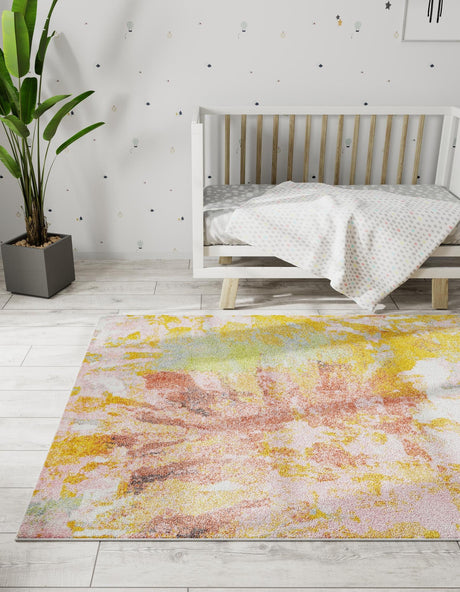 Multicolor 7' 10 x 10' Whimsy Kids Rectangle Area Rug for Baby Nursery, Toddler Playroom,  Bedrooms Playful Fun Design Easy Clean Carpet for Sale at Rug Engine
