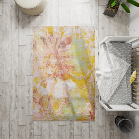 Multicolor 5' 3 x 8' Whimsy Kids Rectangle Area Rug for Baby Nursery, Toddler Playroom,  Bedrooms Playful Fun Design Easy Clean Carpet for Sale at Rug Engine