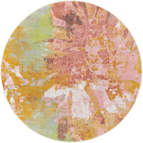 Multicolor 6' 1 x 6' 1 Whimsy Kids Round Rug