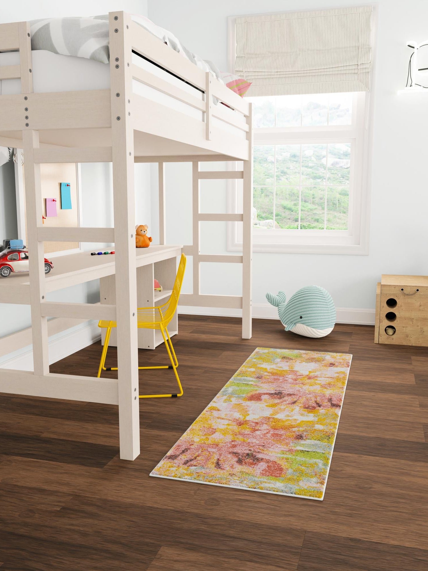 Multicolor 2' 2 x 6' 1 Whimsy Kids Runner Area Rug for Baby Nursery, Toddler Playroom, Bedrooms