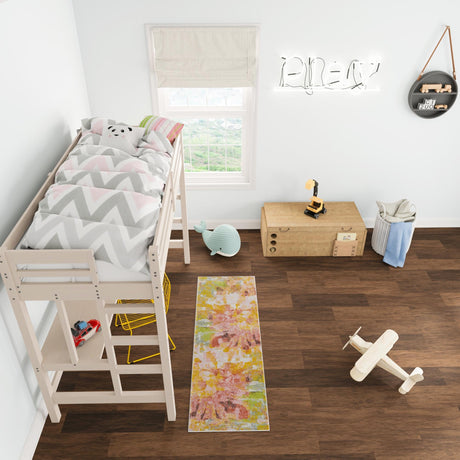 Multicolor 2' 2 x 5' 1 Whimsy Kids Runner Area Rug for Baby Nursery, Toddler Playroom,  Bedrooms Playful Fun Design Easy Clean Carpet for Sale at Rug Engine