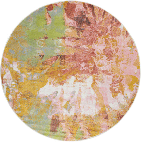 Multicolor 8' x 8' Whimsy Kids Round Rug