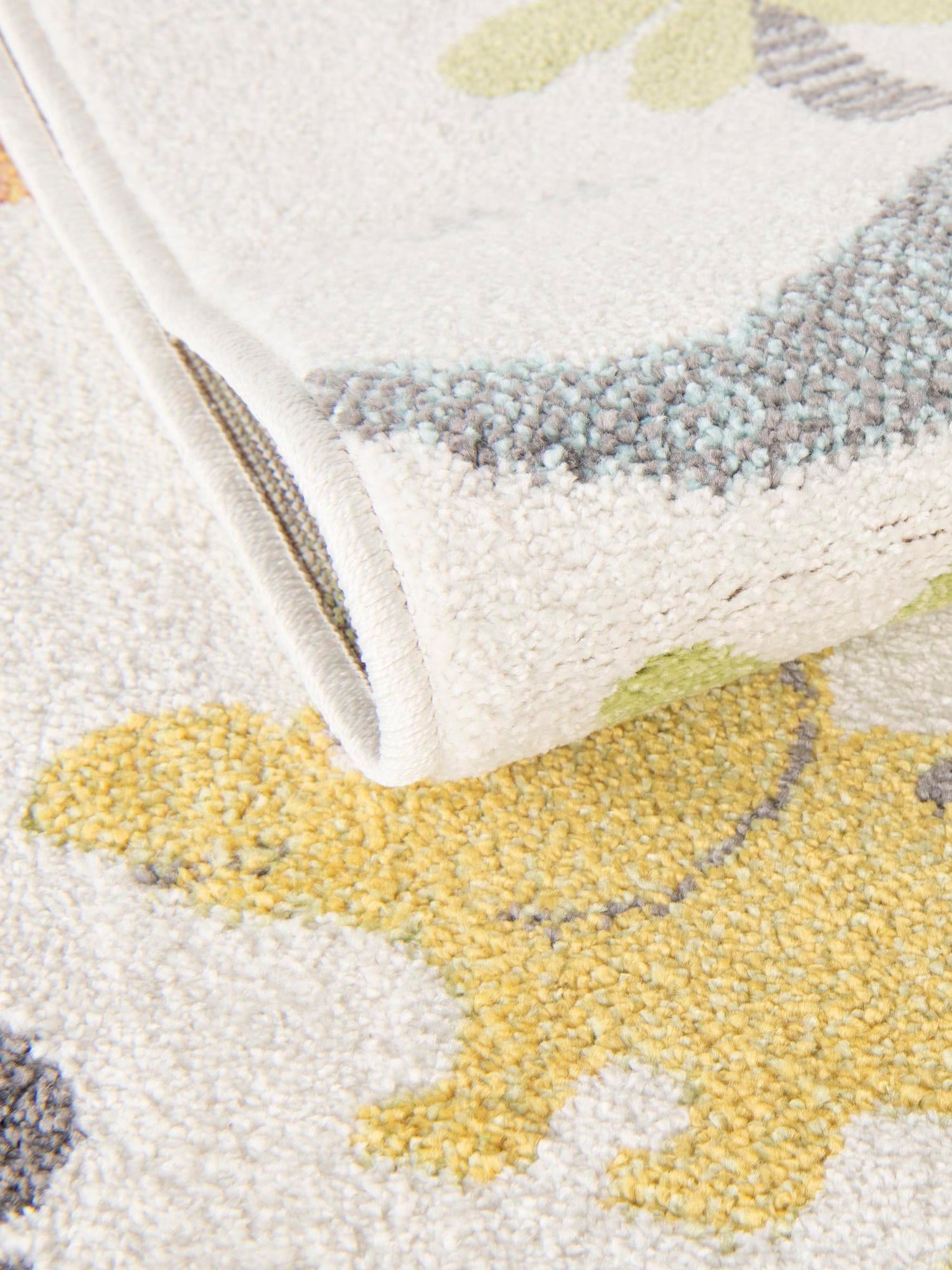 Ivory 7' 10 x 10' Whimsy Kids Rectangle Area Rug for Baby Nursery, Toddler Playroom, Bedrooms