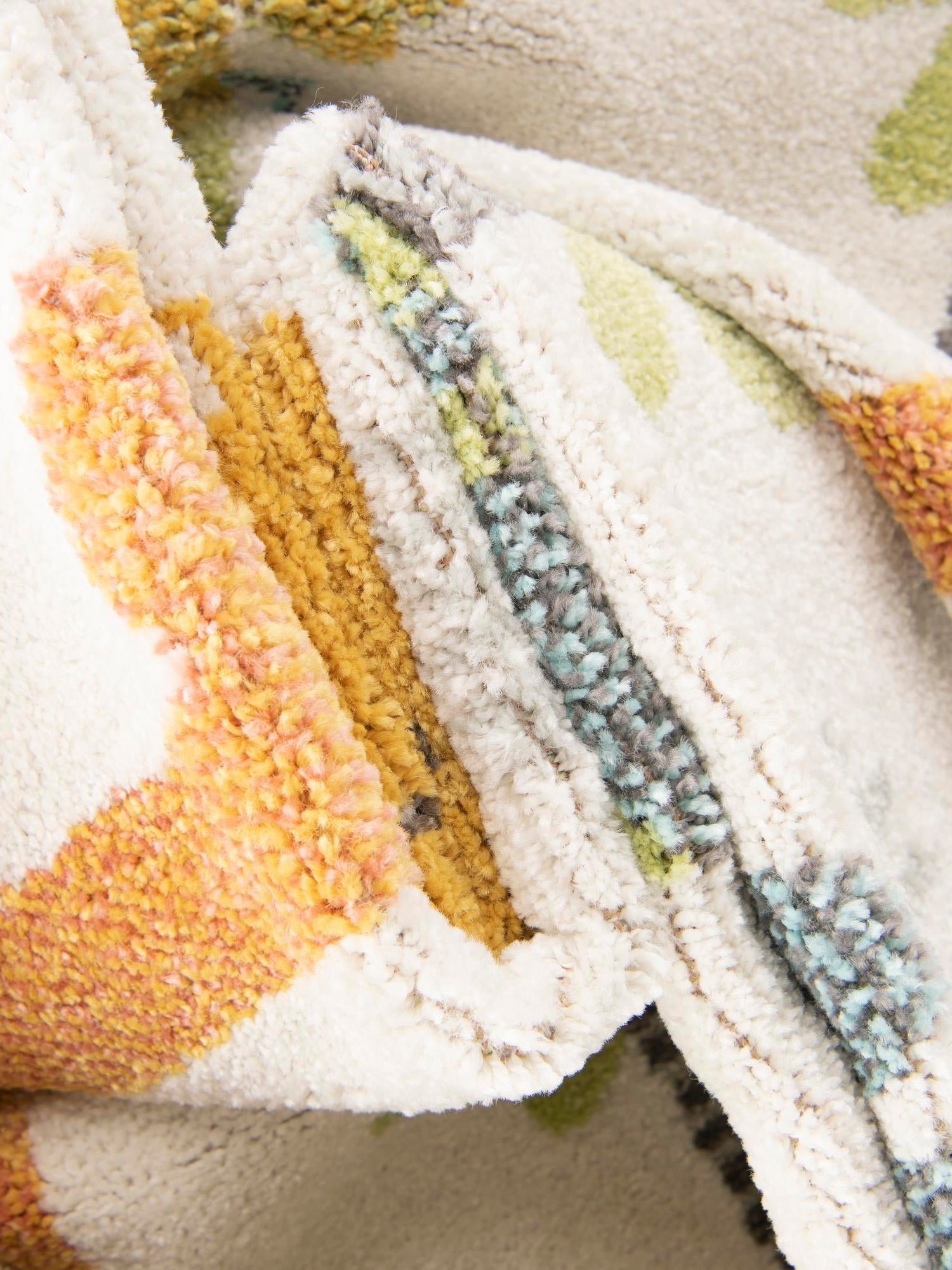 Ivory 4' 1 x 6' 1 Whimsy Kids Rectangle Area Rug for Baby Nursery, Toddler Playroom, Bedrooms