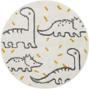 Ivory 2' 2 x 2' 2 Whimsy Kids Round Rug