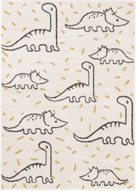 Ivory 4' 1 x 6' 1 Whimsy Kids Rectangle Rug