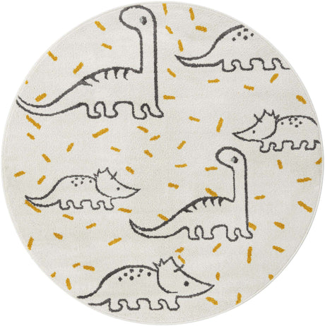 Ivory 5' 1 x 5' 1 Whimsy Kids Round Rug