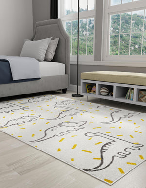 Ivory 8' x 10' Whimsy Kids Rectangle Rug