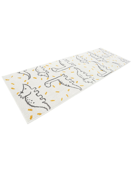 Ivory 2' 2 x 6' 1 Whimsy Kids Runner Area Rug for Baby Nursery, Toddler Playroom,  Bedrooms Playful Fun Design Easy Clean Carpet for Sale at Rug Engine