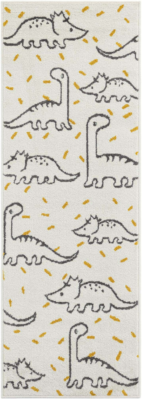 Ivory 2' 2 x 6' 1 Whimsy Kids Runner Rug