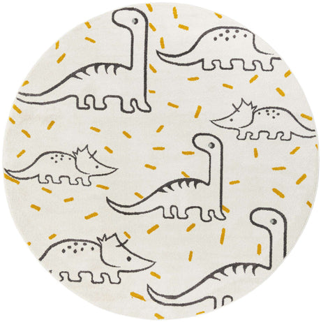 Ivory 8' x 8' Whimsy Kids Round Rug