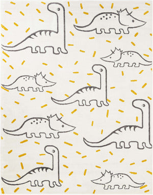 Ivory 8' x 10' Whimsy Kids Rectangle Rug