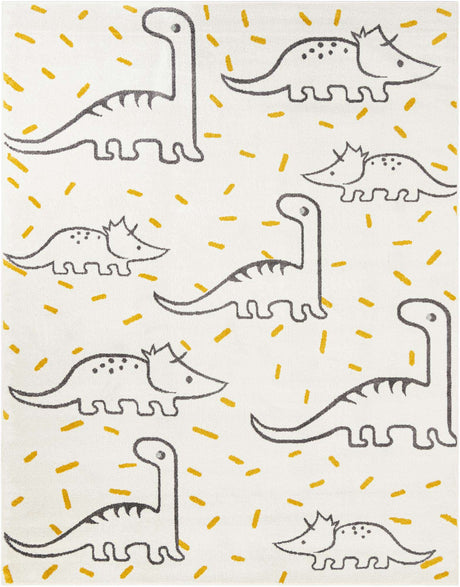 Ivory 8' x 10' Whimsy Kids Rectangle Rug