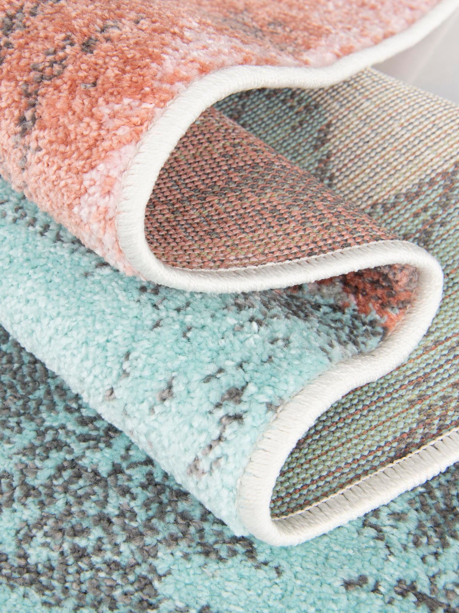 Red and Blue 5' 3 x 8' Whimsy Kids Rectangle Area Rug for Baby Nursery, Toddler Playroom, Bedrooms