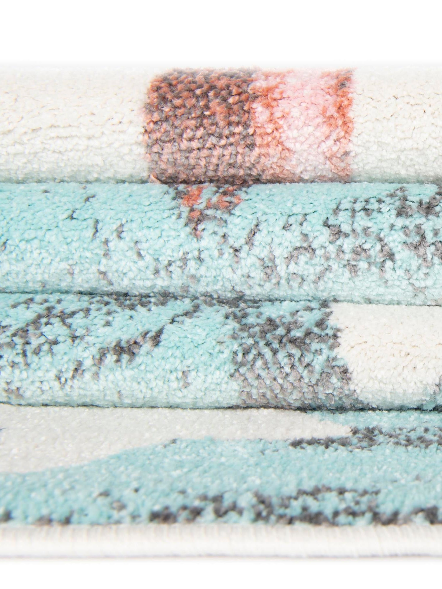 Red and Blue 4' 1 x 6' 1 Whimsy Kids Rectangle Area Rug for Baby Nursery, Toddler Playroom, Bedrooms