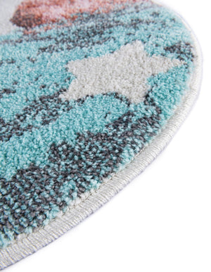 Red and Blue 2' 2 x 2' 2 Whimsy Kids Round Rug