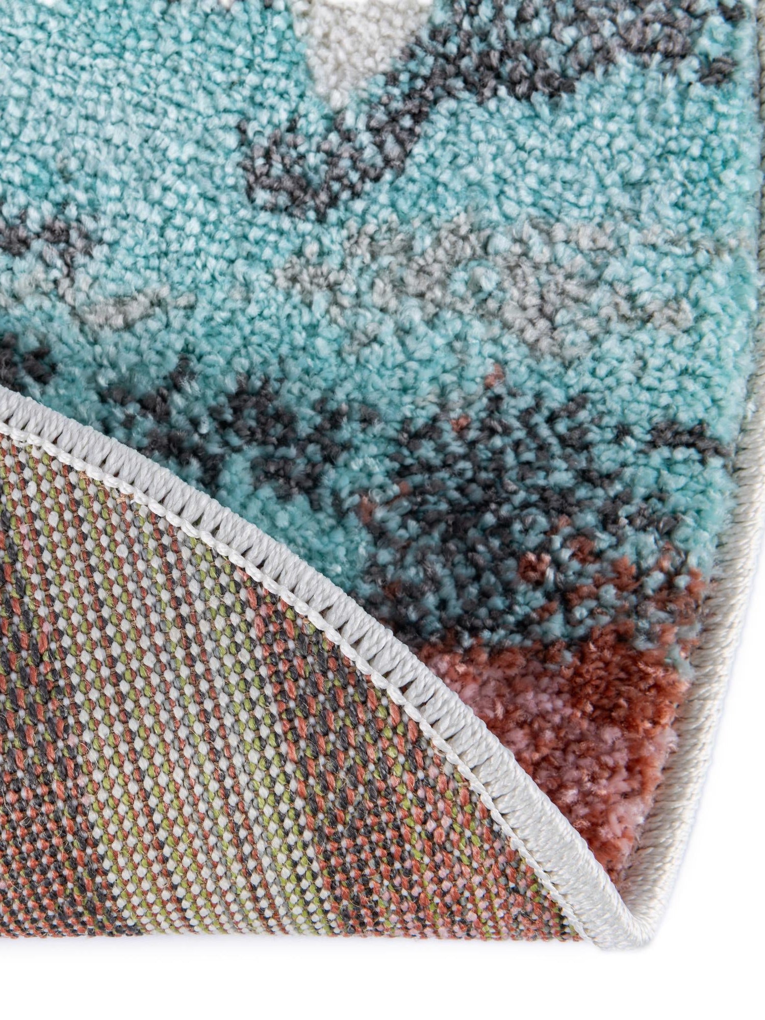 Red and Blue 3' 3 x 3' 3 Whimsy Kids Round Area Rug for Baby Nursery, Toddler Playroom, Bedrooms