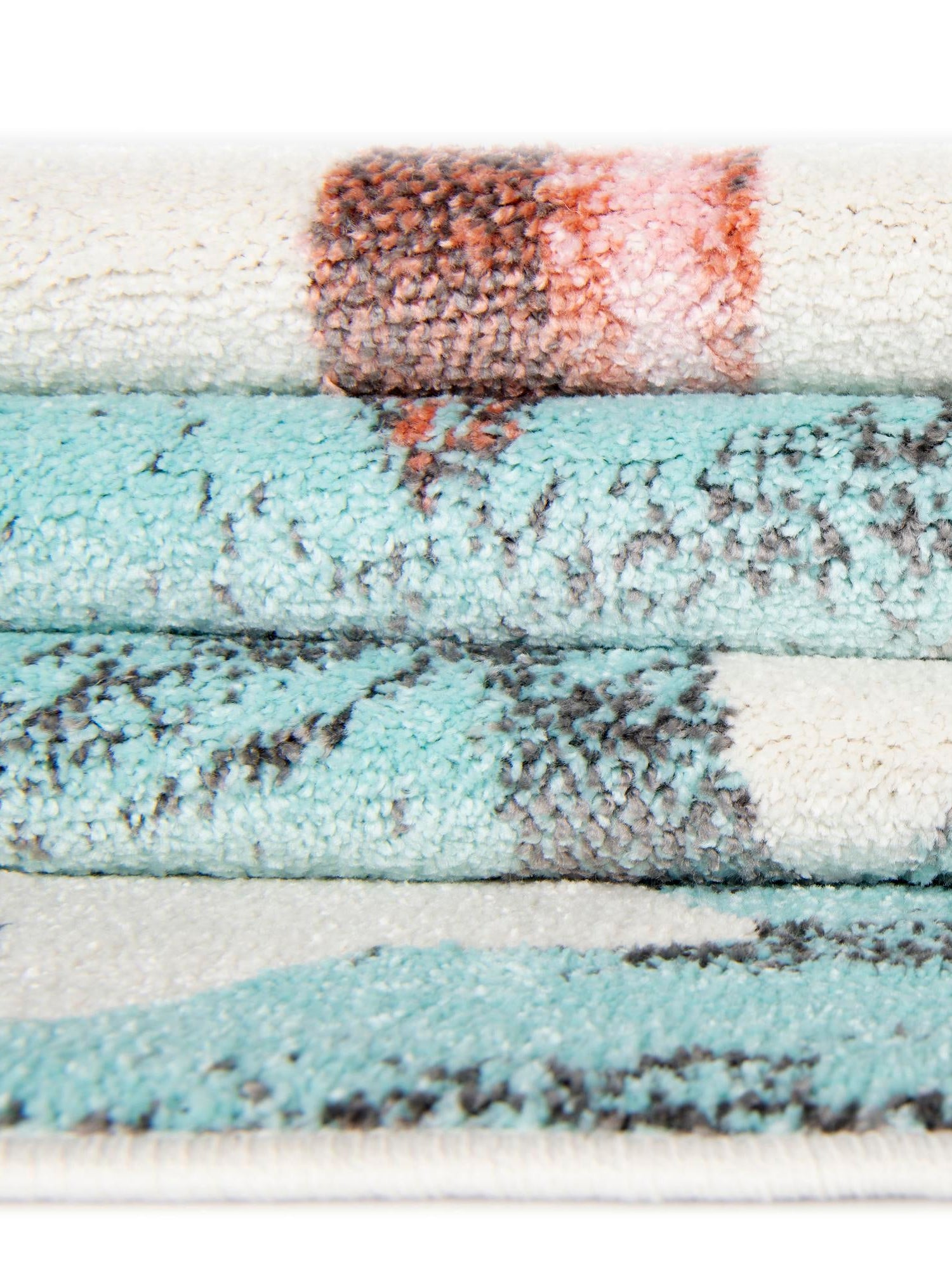 Red and Blue 7' 10 x 7' 10 Whimsy Kids Round Area Rug for Baby Nursery, Toddler Playroom, Bedrooms