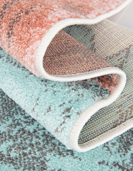 Red and Blue 2' 2 x 6' 1 Whimsy Kids Runner Area Rug for Baby Nursery, Toddler Playroom,  Bedrooms Playful Fun Design Easy Clean Carpet for Sale at Rug Engine