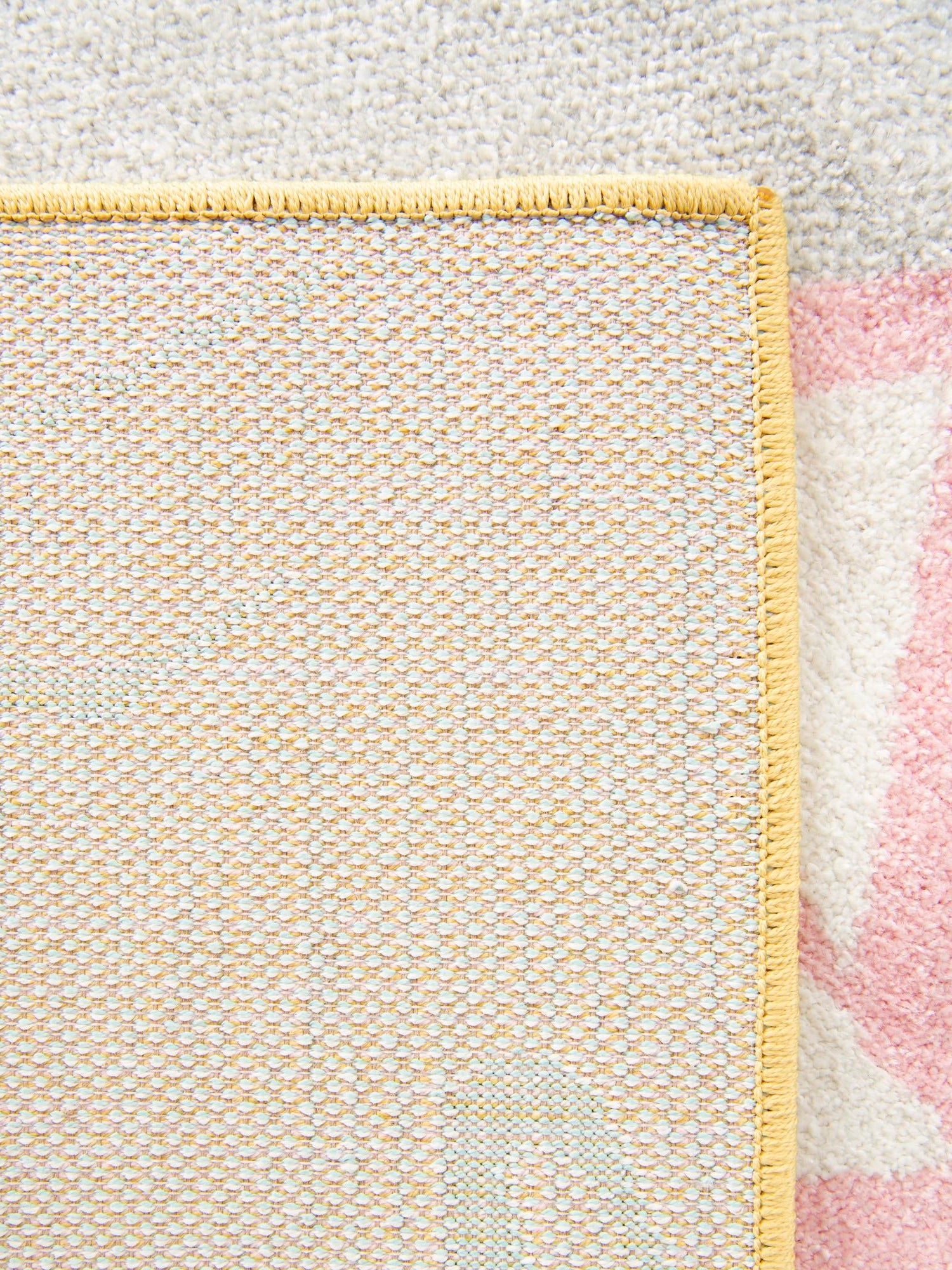 Yellow 2' 2 x 3' 1 Whimsy Kids Rectangle Area Rug for Baby Nursery, Toddler Playroom, Bedrooms