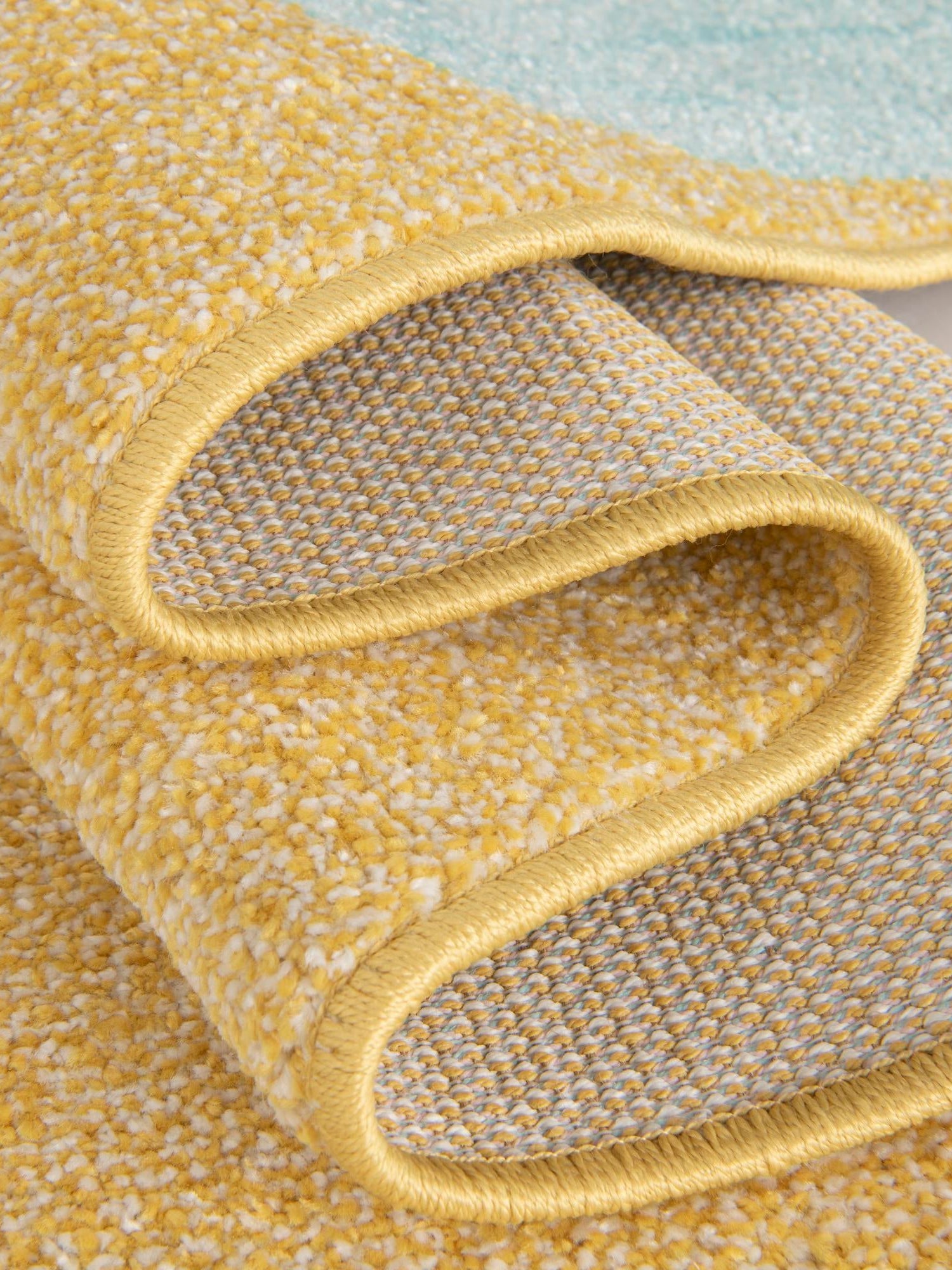 Yellow 5' 3 x 8' Whimsy Kids Rectangle Area Rug for Baby Nursery, Toddler Playroom, Bedrooms