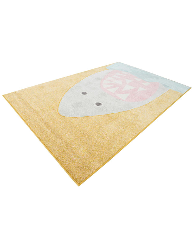 Yellow 5' 3 x 8' Whimsy Kids Rectangle Rug