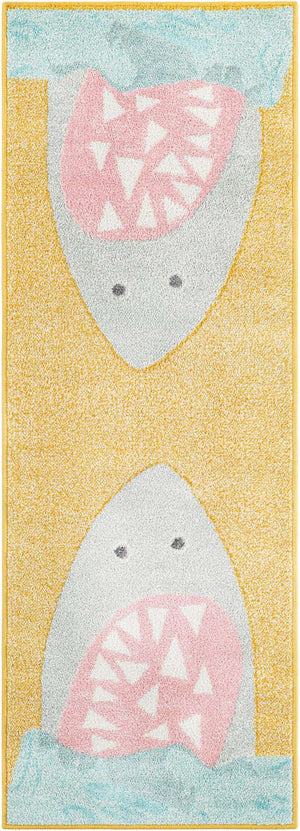 Yellow 2' 2 x 6' 1 Whimsy Kids Runner Rug