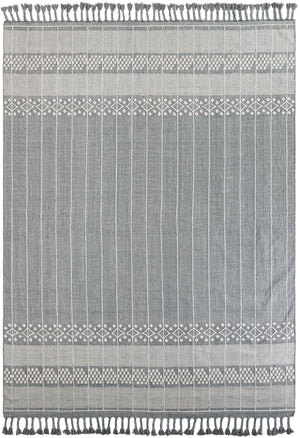 Cool Gray 10' x 14' 1 Eco Bohemian Indoor Outdoor Rectangle Area Rug Weather Resistant for Patio, Deck, Terrace, Balcony, Porch 100% Recycled PET Polyester Carpet Mat for Sale at Rug Engine