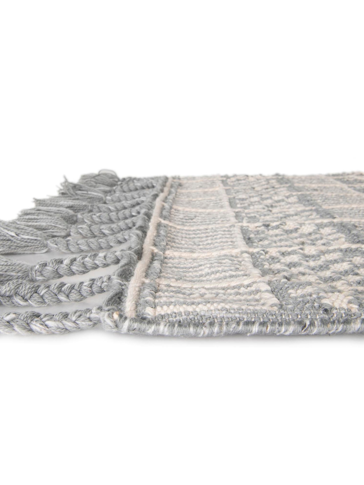 Cool Gray 9' x 12' Eco Bohemian Indoor Outdoor Rectangle Area Rug Weather Resistant for Patio, Deck, Terrace, Balcony, Porch 100% Recycled PET Polyester Carpet Mat for Sale at Rug Engine