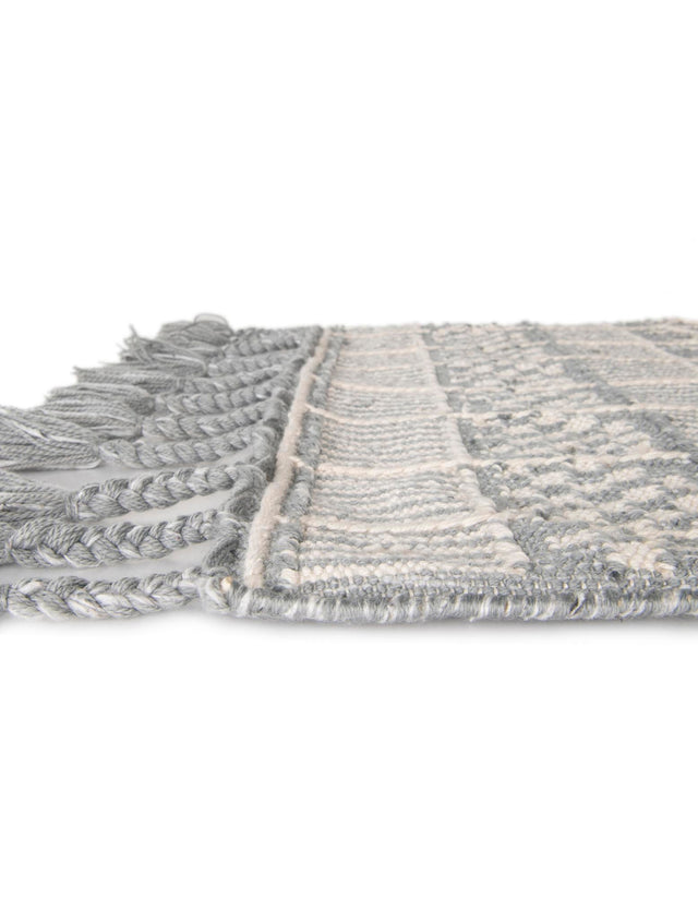 Cool Gray 9' x 12' Eco Bohemian Indoor Outdoor Rectangle Area Rug Weather Resistant for Patio, Deck, Terrace, Balcony, Porch 100% Recycled PET Polyester Carpet Mat for Sale at Rug Engine