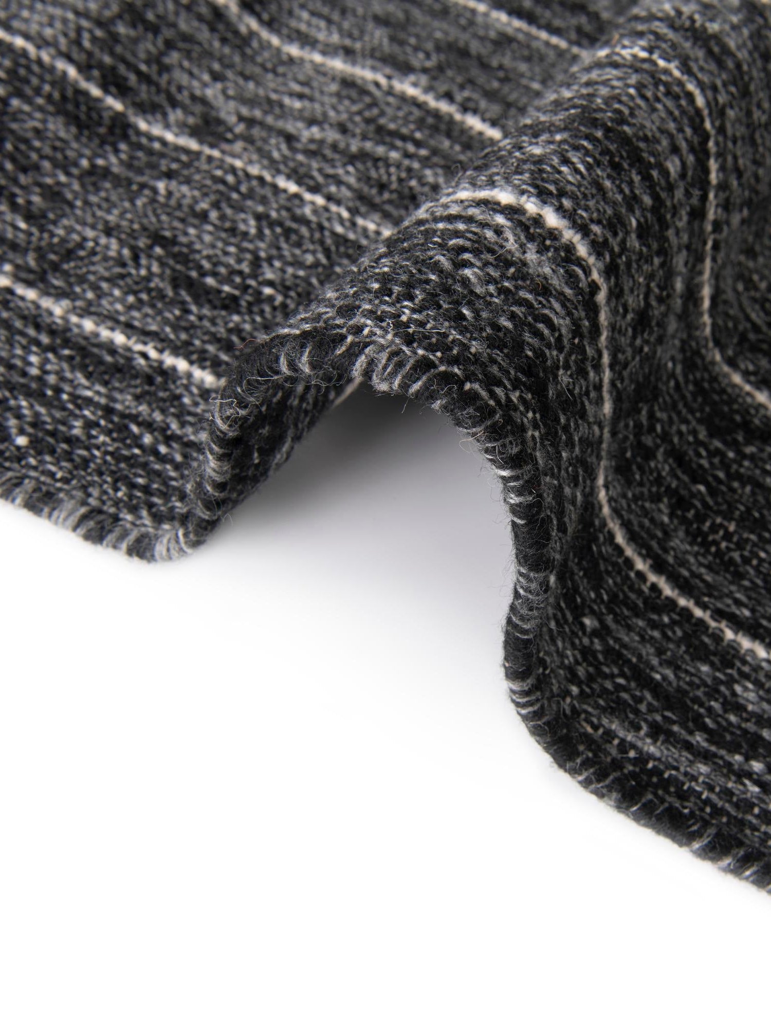 Charcoal Black 2' x 3' 1 Eco Bohemian Indoor Outdoor Rectangle Area Rug Weather Resistant for Patio, Deck, Terrace, Balcony, Porch 100% Recycled PET Polyester Carpet Mat for Sale at Rug Engine