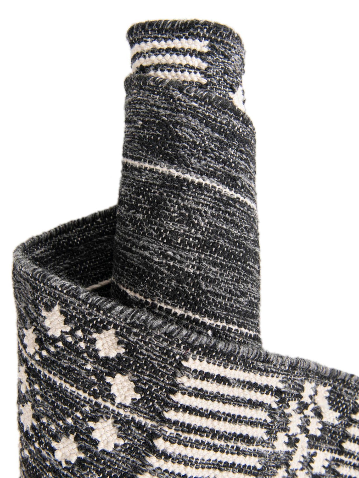 Charcoal Black 10' x 14' 1 Eco Bohemian Indoor Outdoor Rectangle Area Rug Weather Resistant for Patio, Deck, Terrace, Balcony, Porch 100% Recycled PET Polyester Carpet Mat for Sale at Rug Engine