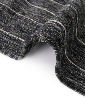 Charcoal Black 2' 2 x 5' 1 Eco Bohemian Indoor Outdoor Runner Area Rug Weather Resistant for Patio, Deck, Terrace, Balcony, Porch 100% Recycled PET Polyester Carpet Mat for Sale at Rug Engine