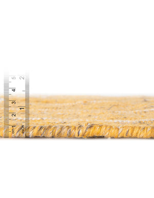 Mustard Yellow 2' 2 x 8' 2 Eco Bohemian Indoor Outdoor Runner Area Rug Weather Resistant for Patio, Deck, Terrace, Balcony, Porch 100% Recycled PET Polyester Carpet Mat for Sale at Rug Engine
