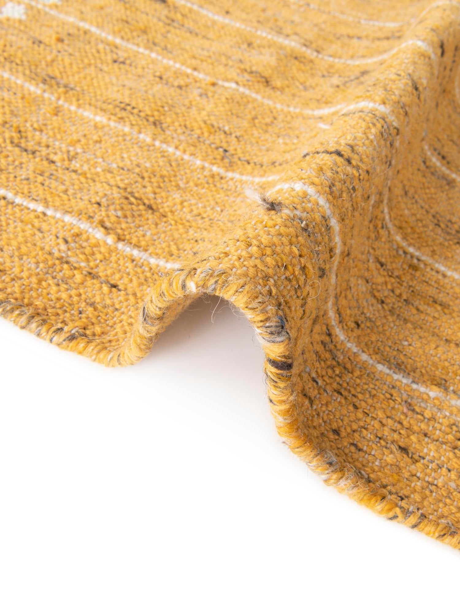 Mustard Yellow 2' 2 x 8' 2 Eco Bohemian Indoor Outdoor Runner Area Rug Weather Resistant for Patio, Deck, Terrace, Balcony, Porch 100% Recycled PET Polyester Carpet Mat for Sale at Rug Engine