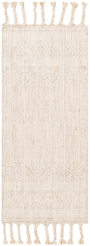 Ivory 2' 2 x 5' 1 Eco Bohemian Indoor Outdoor Runner Area Rug Weather Resistant for Patio, Deck, Terrace, Balcony, Porch 100% Recycled PET Polyester Carpet Mat for Sale at Rug Engine