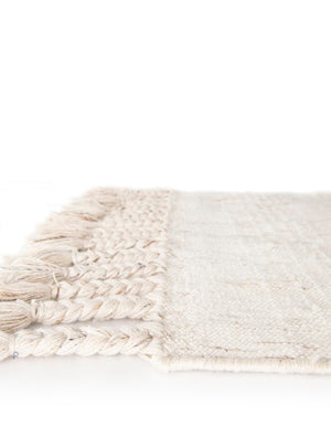 Ivory 10' x 14' 1 Eco Bohemian Indoor Outdoor Rectangle Area Rug Weather Resistant for Patio, Deck, Terrace, Balcony, Porch 100% Recycled PET Polyester Carpet Mat for Sale at Rug Engine