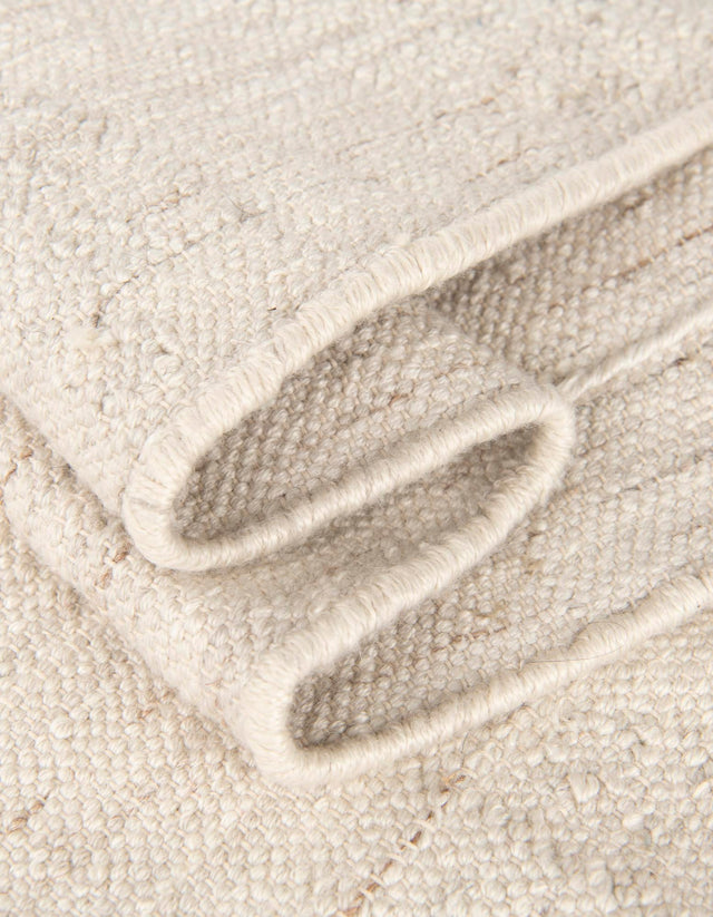 Ivory 4' 1 x 6' 1 Eco Bohemian Indoor Outdoor Rectangle Area Rug Weather Resistant for Patio, Deck, Terrace, Balcony, Porch 100% Recycled PET Polyester Carpet Mat for Sale at Rug Engine