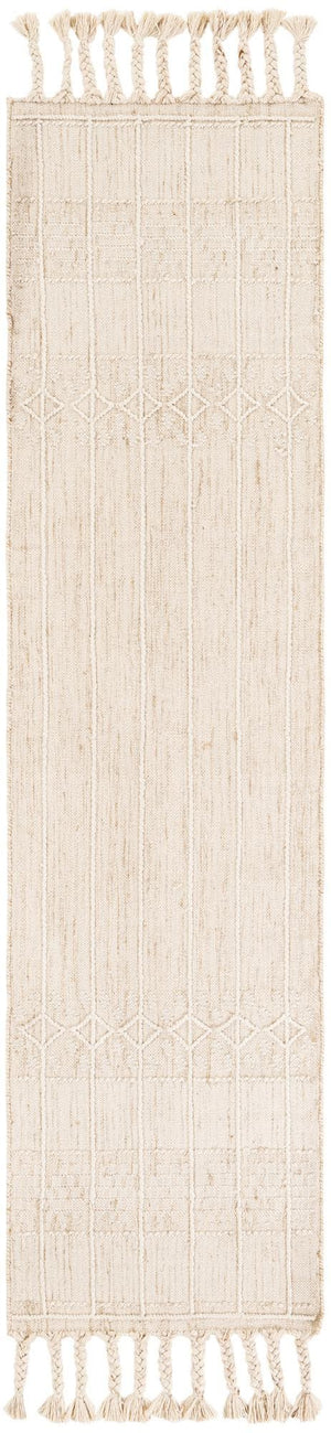 Ivory 2' 2 x 8' 2 Eco Bohemian Indoor Outdoor Runner Area Rug Weather Resistant for Patio, Deck, Terrace, Balcony, Porch 100% Recycled PET Polyester Carpet Mat for Sale at Rug Engine