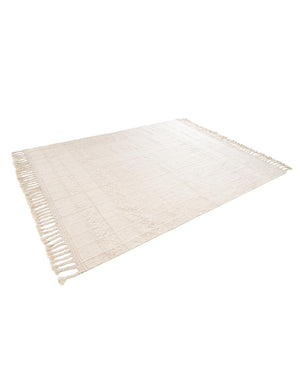 Ivory 7' 10 x 10' Eco Bohemian Indoor Outdoor Rectangle Area Rug Weather Resistant for Patio, Deck, Terrace, Balcony, Porch 100% Recycled PET Polyester Carpet Mat for Sale at Rug Engine